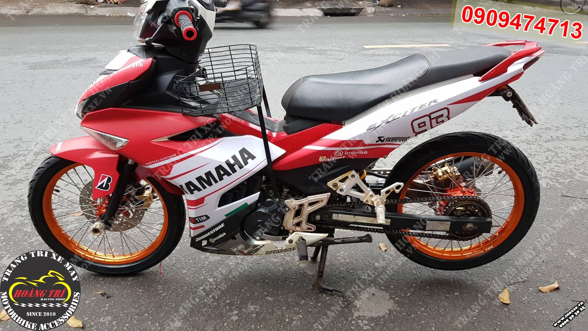 Yamaha Exciter 150 độ bánh căm và tem trùm